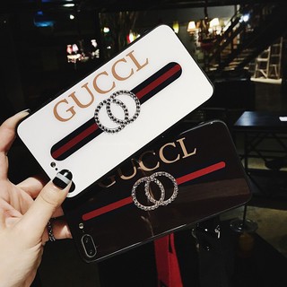 Ốp điện thoại kính cường lực họa tiết chữ Gucci dành cho OPPO F7 F5 A83 F1S A57 A39 F1 Plus F3 Plus