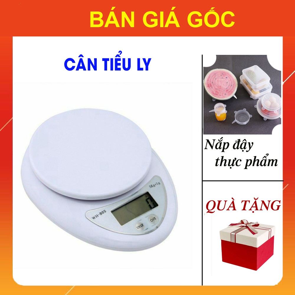 Cân Điện Tử Tiểu Ly Nhà Bếp 5Kg [COMBO TẶNG KÈM] Bộ Nắp Đậy Silicon GIÁ SỈ, Cân Tiểu Li Mini Cao Cấp | BigBuy360 - bigbuy360.vn