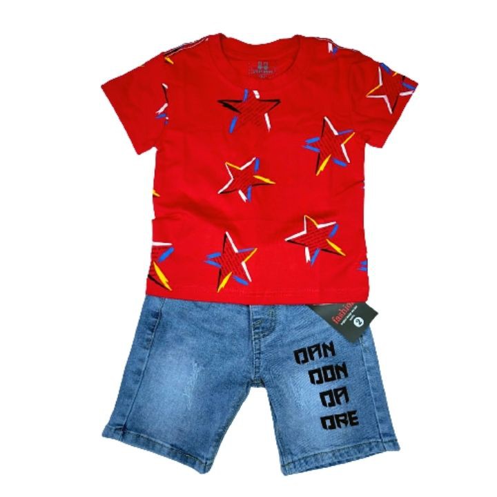 Đồ bộ bé trai jean đẹp từ 9-35kg -set jean bé trai-  Áo thun cotton - quần jean - Tomchuakids.