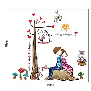 Decal dán tường Đôi tình nhân 2-PK118
