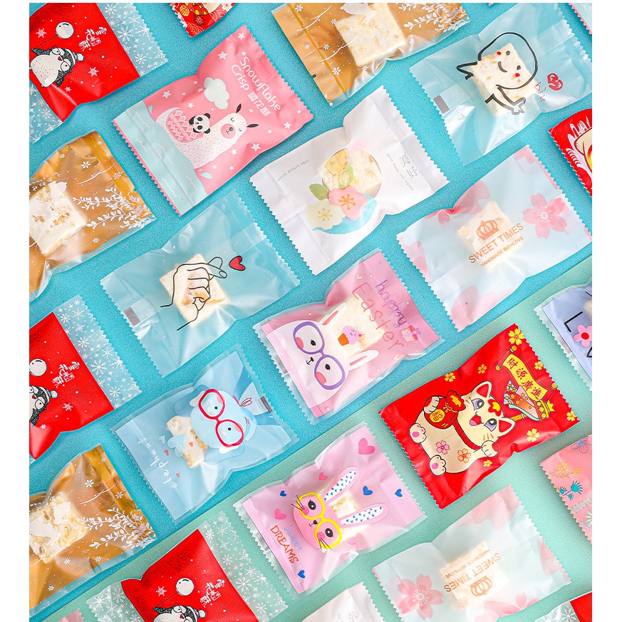 100 Túi đựng bánh dứa/ Túi đựng cookie/ Túi đựng bánh quy/ Túi đựng bánh kẹo handmade
