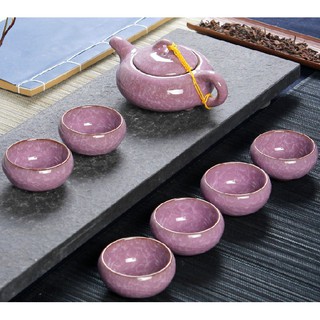 Bộ Ấm Trà Bằng Gốm Sứ Màu Sắc Sang Trọng