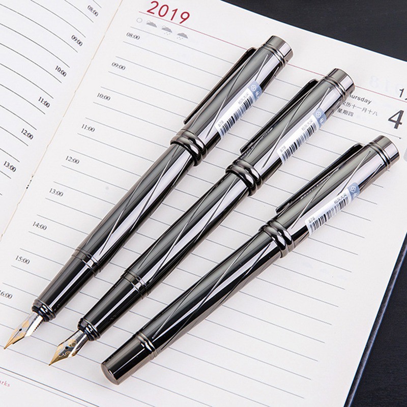 Bút máy 878 mạ bạc kiểu dáng sang trọng chất lượng cao