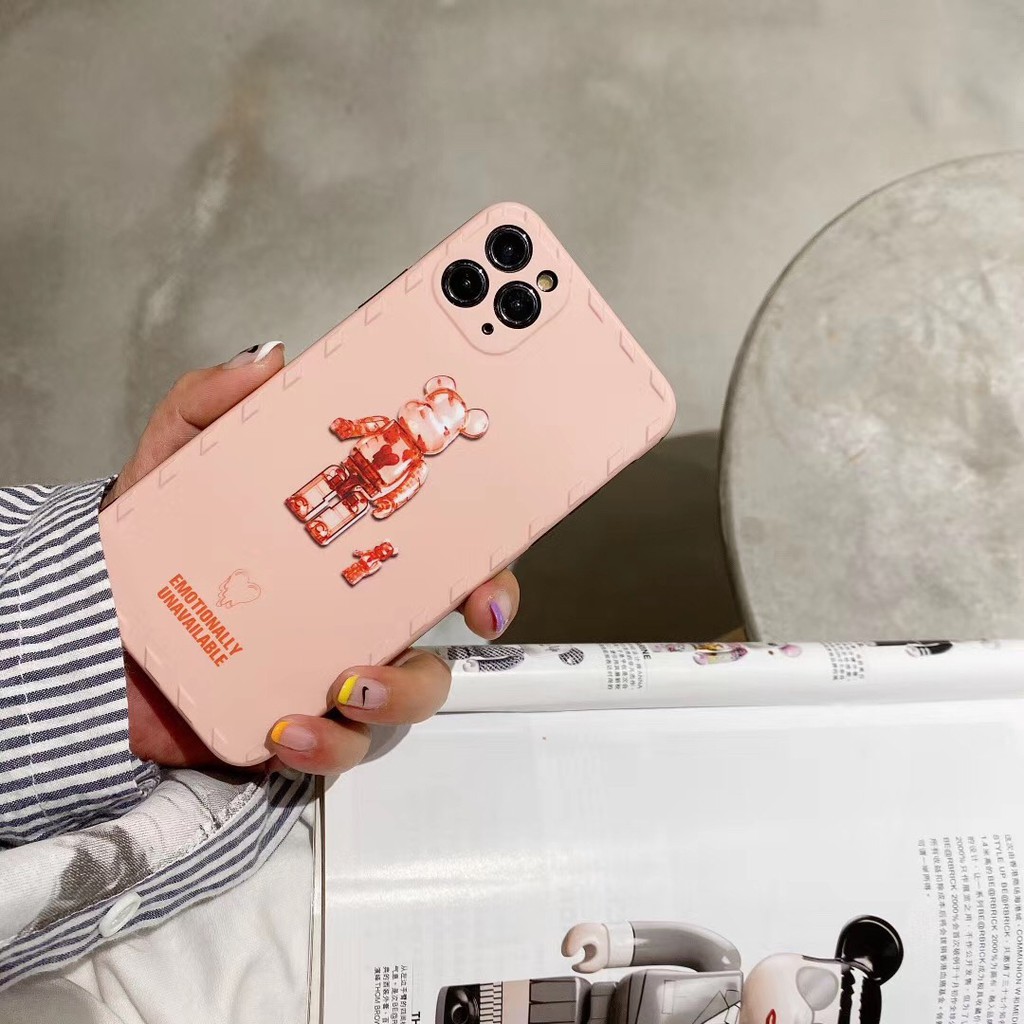 Ốp điện thoại mềm bảo vệ toàn diện họa tiết gấu cho iPhone12 12Promax 12Mini 7Plus 8 11 11Promax XR XS | BigBuy360 - bigbuy360.vn