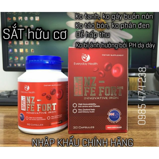 Viên Sắt Hữu Cơ NZ- FE FORT