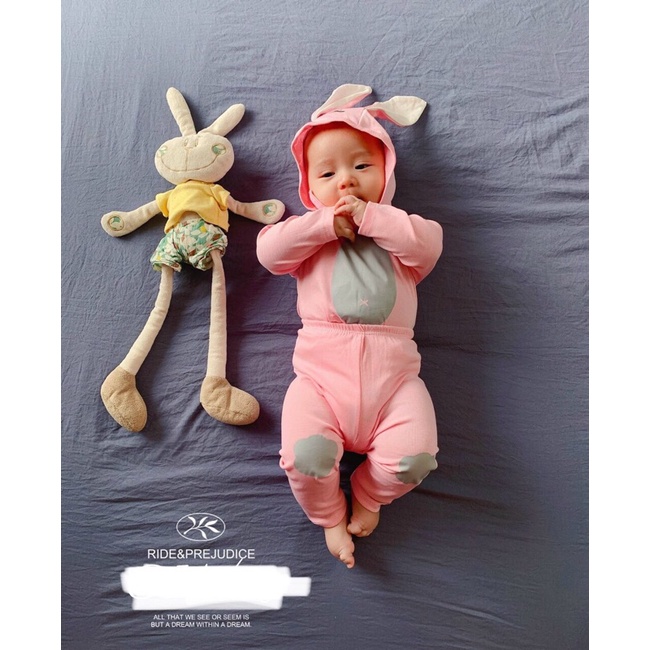 SÉT 3 CHI TIẾT QUÃNG CHÂU BÉ TRAI, GÁI, THIẾT KẾ  THÊM MŨ TAI THỎ, CHẤT RIP ĐẸP CHO BÉ 6-16KG