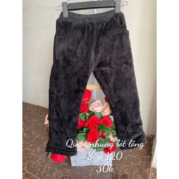 Quần nỉ nhung trẻ em