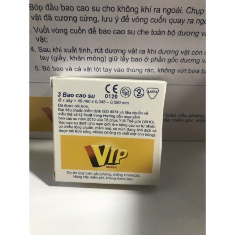 Bao Cao Su VIP giá rẻ dùng cho gia đình Không Mùi Không Dị Ứng