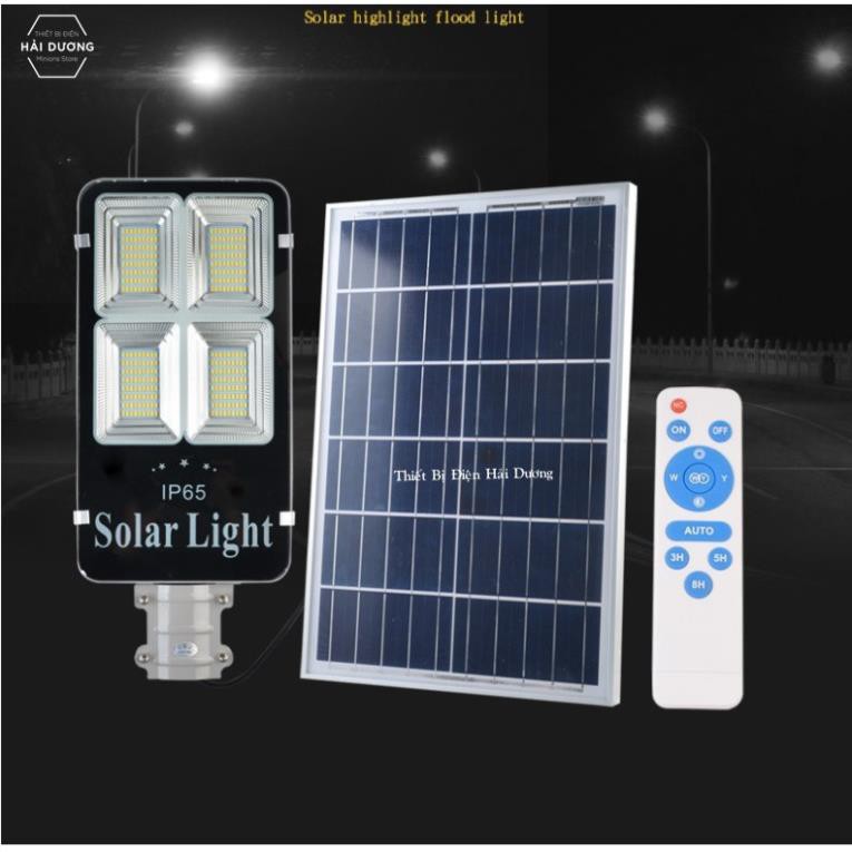 Đèn Pha LED 200W Năng Lượng Mặt Trời Cao Cấp - pin sử dụng trên 12 tiếng + tấm pin NLMT hiệu suất cao - Có Điều Khiển Từ