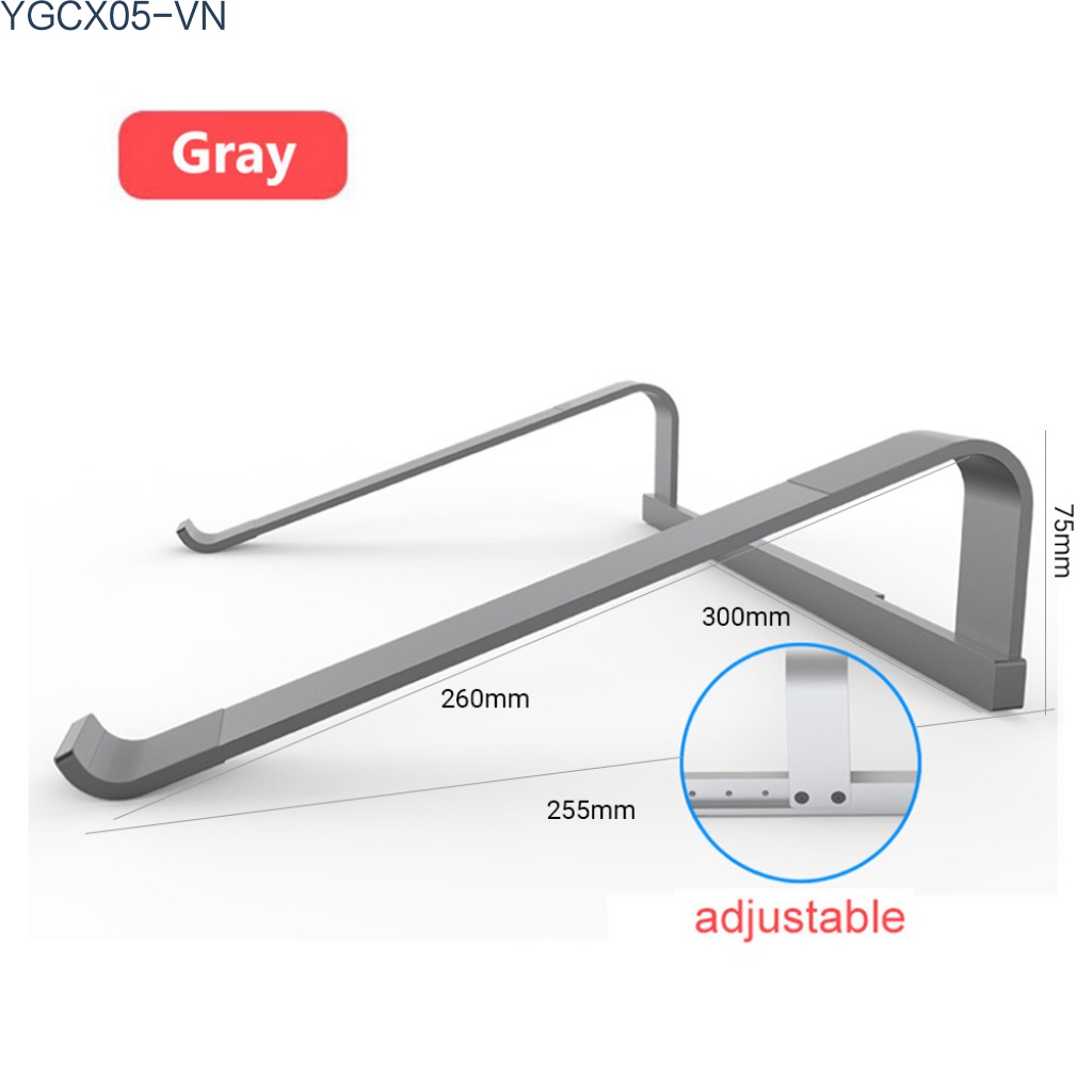 Giá Đỡ Laptop / Máy Tính Bảng Bằng Nhôm Có Thể Điều Chỉnh Kích Thước 11x17inch