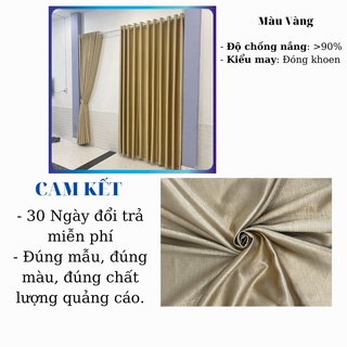 Rèm cửa chống nắng màu vàng, dùng làm rèm cửa chính, rèm cửa sổ, shop remcuamia
