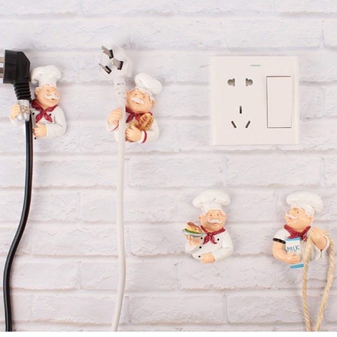 MÓC DÁN TƯỜNG ÔNG GIÀ ĐẦU BẾP 01 ( 1 CÁI )