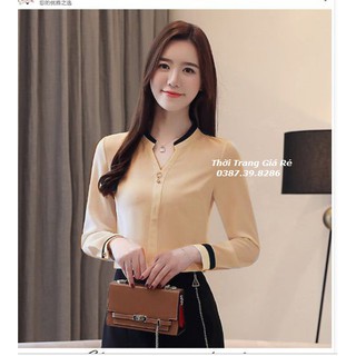 Áo sơ mi phối viền