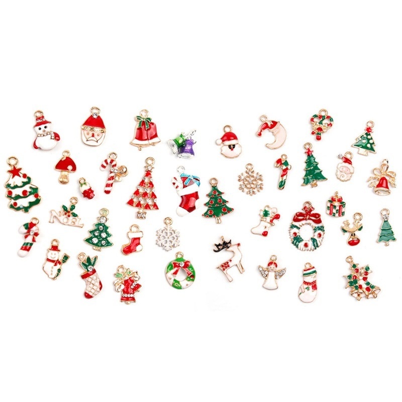 Set 19 Mặt Vòng cổ Trang Trí Cây Thông Noel DIY