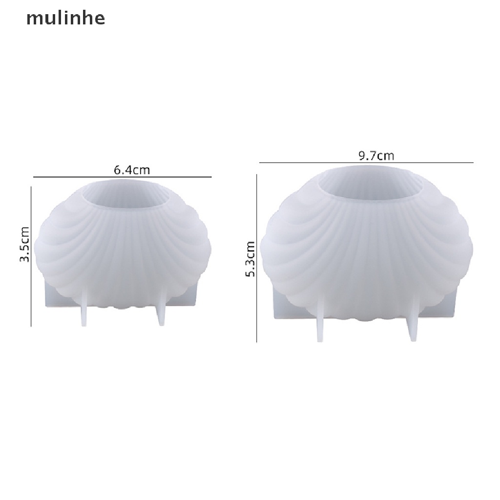 Khuôn làm nến thơm thủ công hình vỏ sò 3D bằng silicone tiện lợi dành cho trang trí nhà cửa