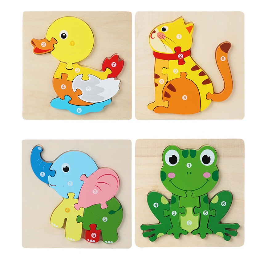 Tranh ghép hình 3d bằng gỗ  giúp bé phát triển khả năng ghi nhớ hình ảnh và tưởng tượng, tư duy phân tích