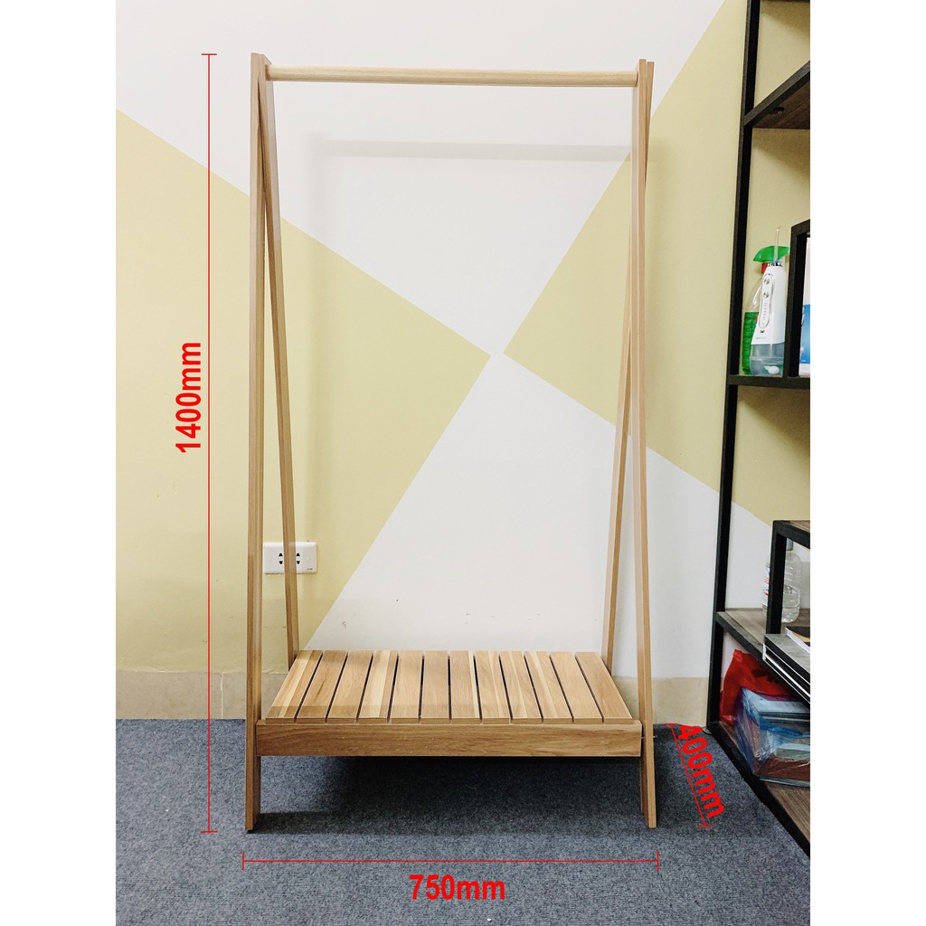 (ẢNH THẬT - VIDEO THẬT) Kệ/Giá Treo Quần Áo Chữ A  gỗ MDF  kết hợp thanh gỗ thông tự nhiên (MSP: KE132170) | BigBuy360 - bigbuy360.vn