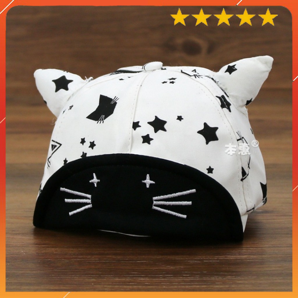 Mũ Lưỡi Trai Cho Bé Trai Bé Gái Họa Tiết Ngôi Sao Đáng Yêu