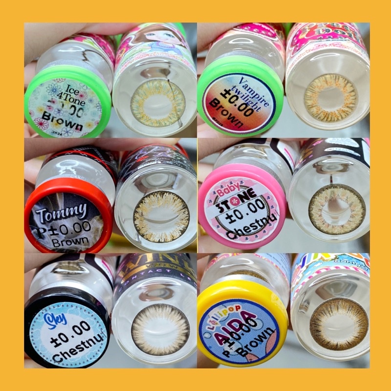 50 mẫu lens Nâu_Brown Hot size Giãn To_Kính giãn tròng to_Sam Eyes(FREE SHIP)