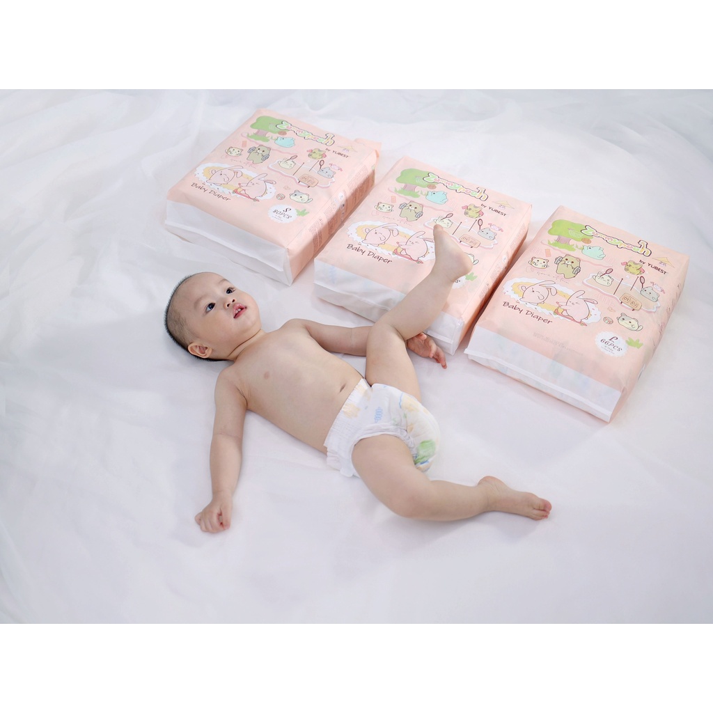 Tã bỉm ZummyPooh by Yubest quần dán đủ size S80/M72/L66/XL60/XXL56/XXXL52 ( NEW )