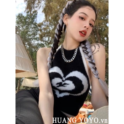 Áo hai dây Dệt Kim Co Giãn Thời Trang Hàn Quốc Dành Cho Nữ