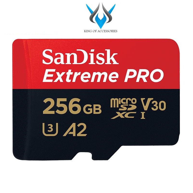 Thẻ Nhớ MicroSDXC SanDisk Extreme Pro V30 U3 4K A2 256GB R170MB/s W90MB/s (Đen đỏ)