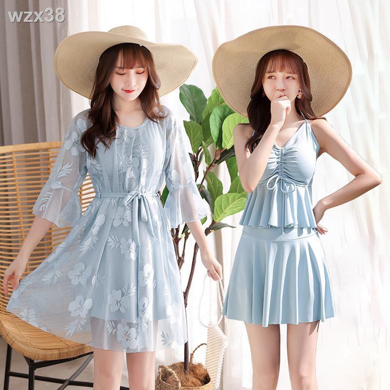 Áo tắm nữ Hàn Quốc Fan cổ tích sinh viên diện đồ xẻ tà gợi cảm ngâm mình trong suối nước nóng để che bụng vừa gầ