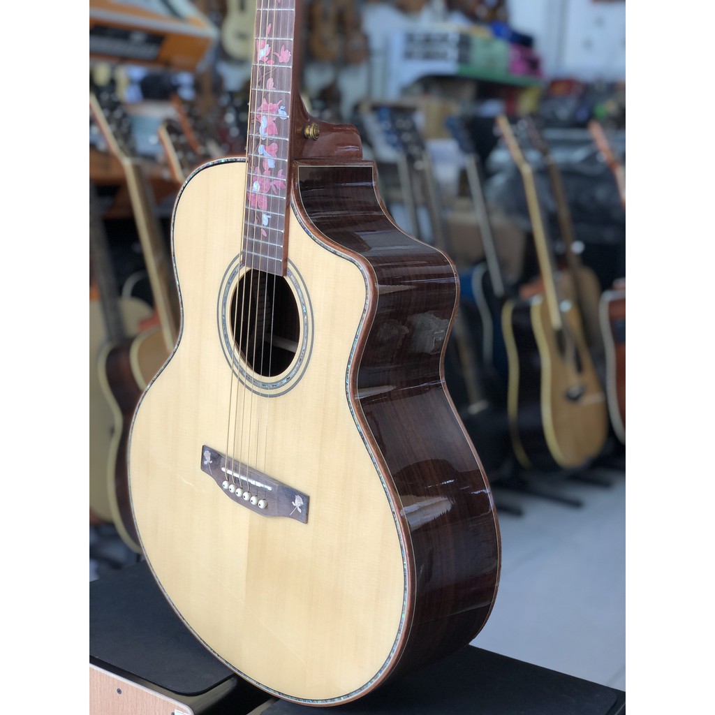 Đàn guitar acoustic gỗ cẩm ấn cao cấp đẹp