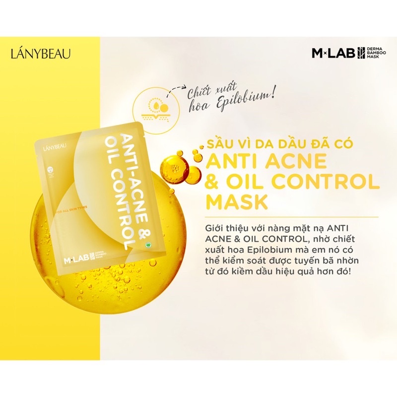 Mỹ Phẩm Dưỡng Da Mặt nạ dưỡng da trắng sáng, đều màu LÁNYBEAU MLAB hộp 7 miếng (28g/m) | BigBuy360 - bigbuy360.vn