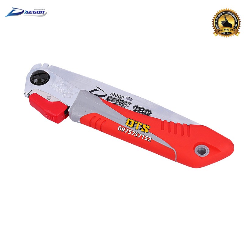 Cưa gỗ cầm tay DAEGUN, cưa cành cán xếp 180mm, cưa gấp gọn thép cao cấp Made in Korea
