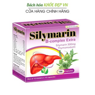 Bổ gan Silymarin B-complex Extra giải độc gan, hạ men gan - Hộp 100 viên