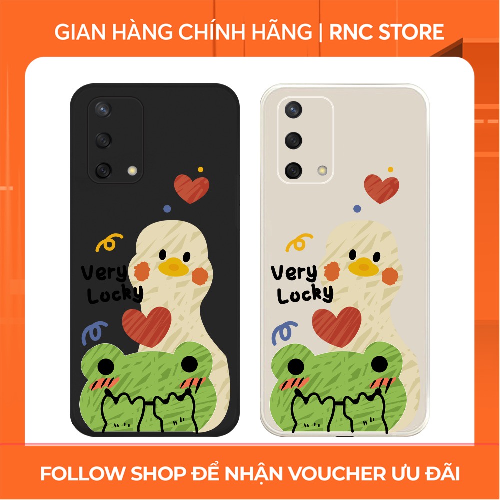 Ốp lưng OPPO A1K/A3S/A54/A94/F9/ ....dẻo cạnh vuông bảo vệ camera hình Ếch vịt