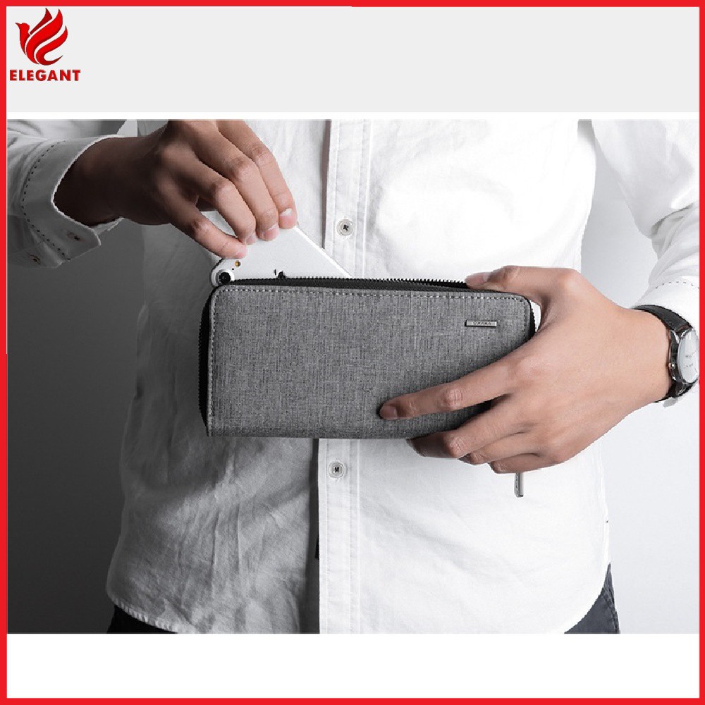 Ví cầm tay nam nữ Kaka chất jeans cao cấp chống nước, bóp dài có khóa kéo và ngăn thẻ | BigBuy360 - bigbuy360.vn