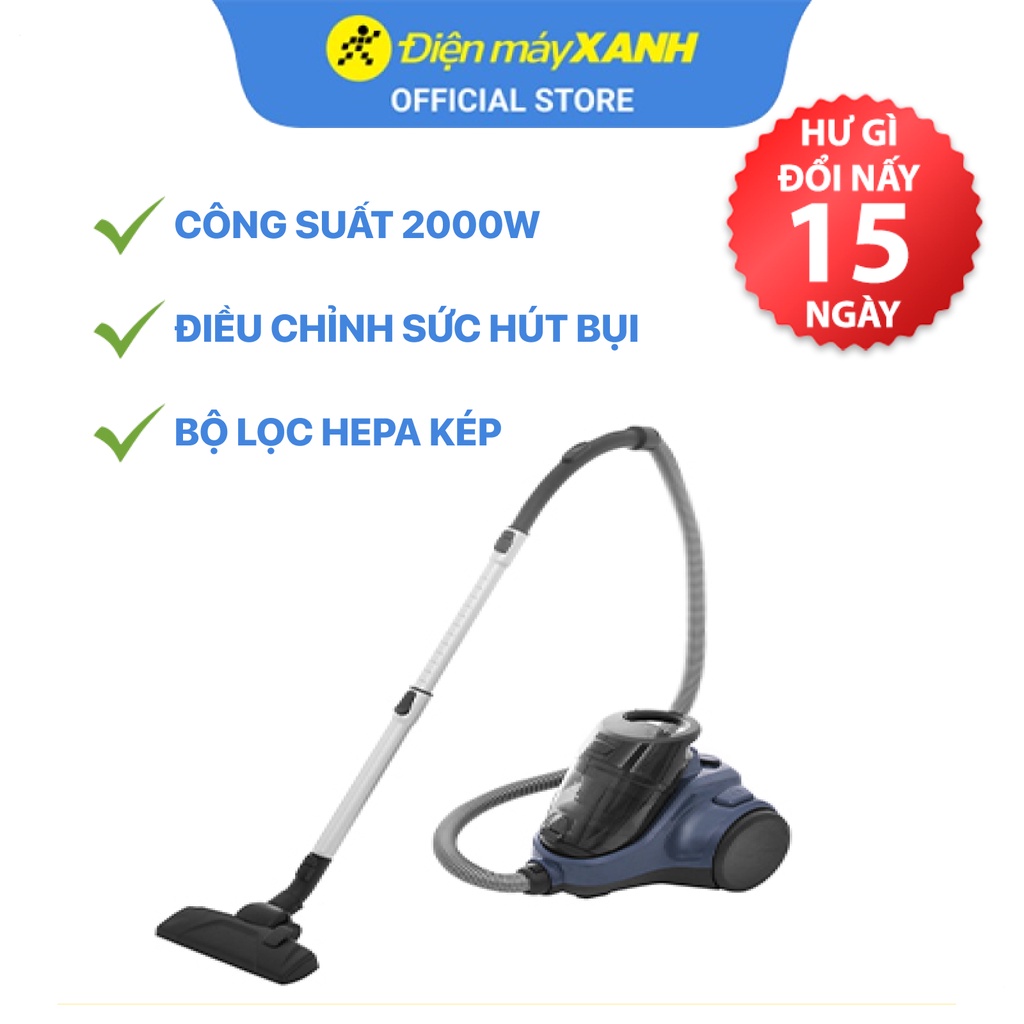 Máy hút bụi dạng hộp Electrolux EC41-2DB công suất hút 330W có đầu hút khe - Chính hãng BH 2 năm