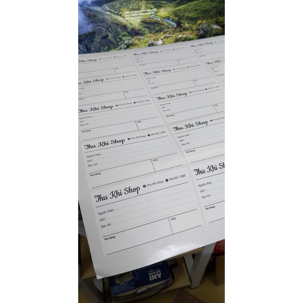 Tem ship hàng in thông tin shop theo yêu cầu, miễn phí thiết kế, rẻ nhất shopee