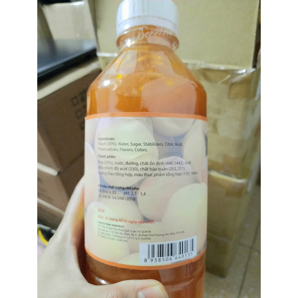 Sinh tố Đào Berrino chai 1 lít