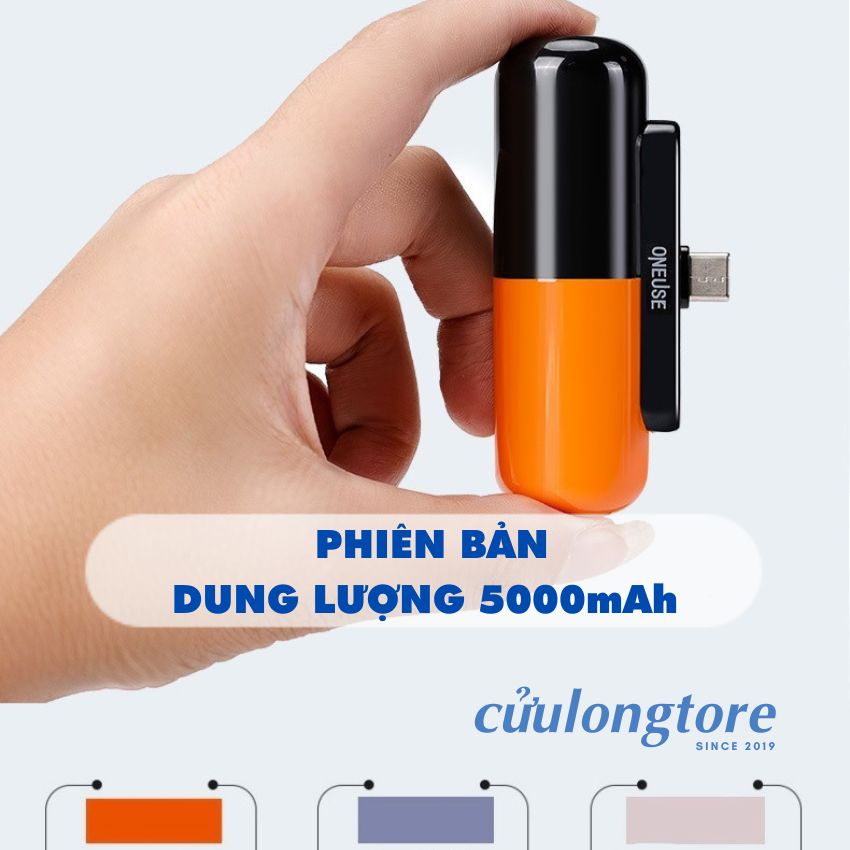 Sạc Dự Phòng Mini Siêu Nhỏ di động cầm tay dễ thương cute bin sạc điện thoại IP Android du lịch bỏ túi thông minh