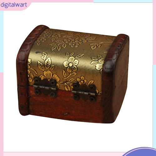 Hộp đựng trang sức bằng gỗ họa tiết hoa phong cách vintage sang trọng