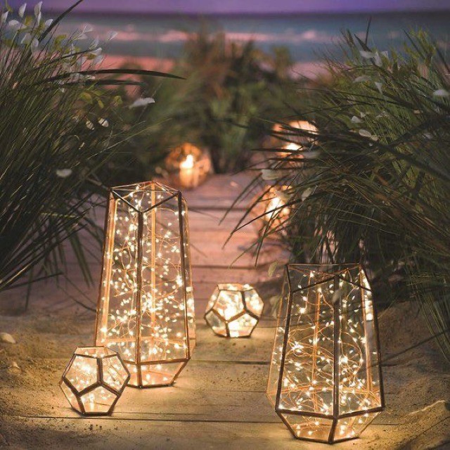 Đèn Fairy Light 5 mét đom đóm dùng PIN CR2032 ( vàng nắng)