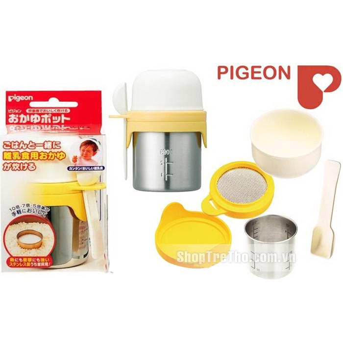 Cốc nấu cháo và cơm nát pigeon