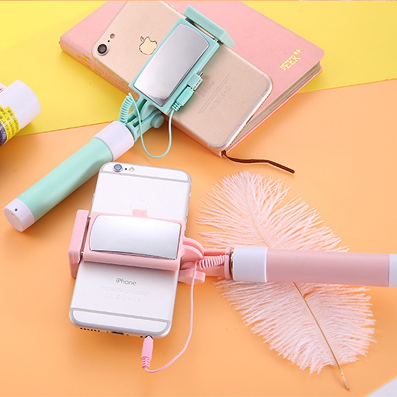 Gậy Chụp Ảnh Selfie Mini Kết Nối Bluetooth Kèm Gương Và Gậy Ba Chân Có Thể Kéo Dài Hỗ Trợ Phát Trực Tiếp | BigBuy360 - bigbuy360.vn