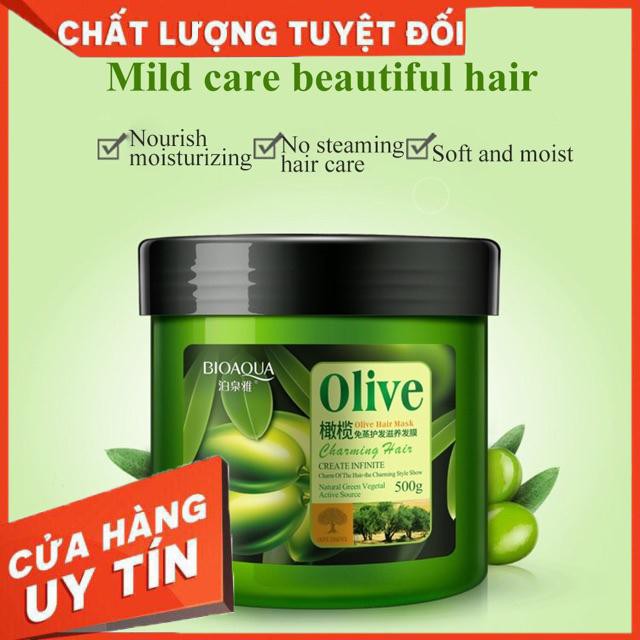 Kem ủ tóc Olive Bioaqua 500ml