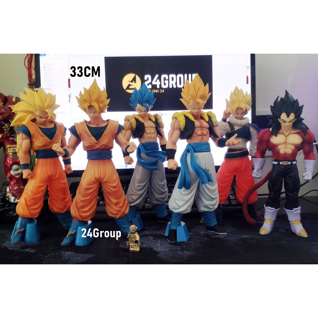 Mô hình Dragon ball bảy viên ngọc rồng cỡ lớn 32 cm mo hinh nhân vật songoku vegeta goheta sayyan 2 3 sj4 ss2