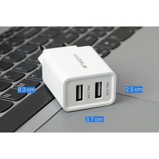 Adapter Sạc 2.4A Dual Hydrus ACL2018