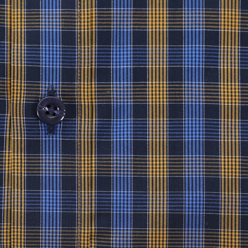 Áo sơ mi ngắn tay Nam Owen Bamboo Slim Fit Navy vàng - AS23206N