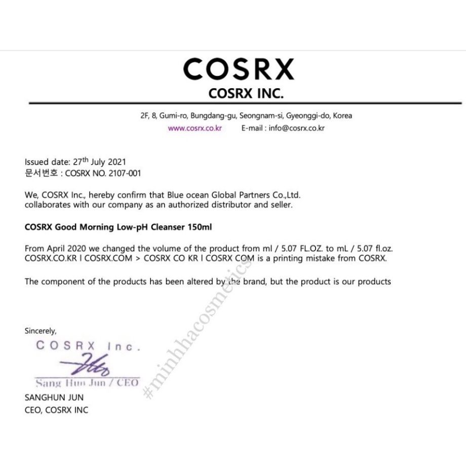 Sữa rửa mặt Cosrx Low Ph Good Morning Gel Cleanser 150ml | BigBuy360 - bigbuy360.vn