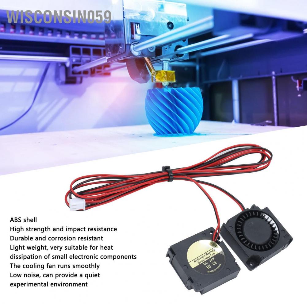 Wisconsin059 Printer Fan 2pin RGB Support High Strength Light Weight Smoothly Operation Blower DC 24V