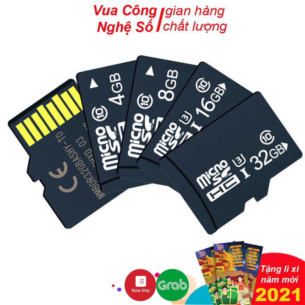 Hàng Chất $ Thẻ nhớ 64gb/32gb/16gb/8gb/4gb/2gb Micro SD class 10 U3 chuyên dụng cho smartphone, loa đài $ | BigBuy360 - bigbuy360.vn