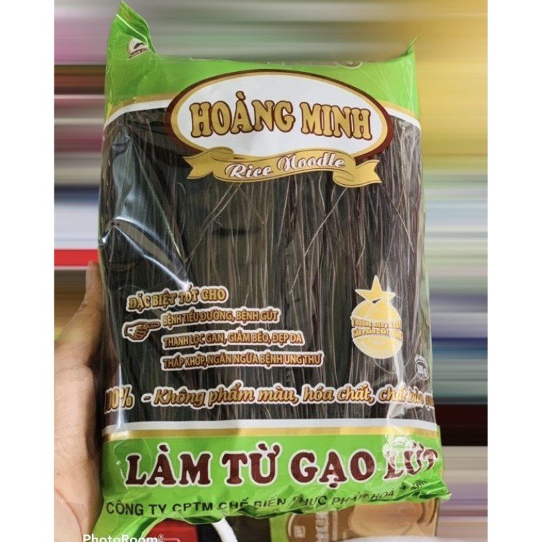 Bún gạo lứt ĐEN Hoàng Minh 500gr/gói, Phở Khô Gạo Lứt Giảm Cân Eatclean