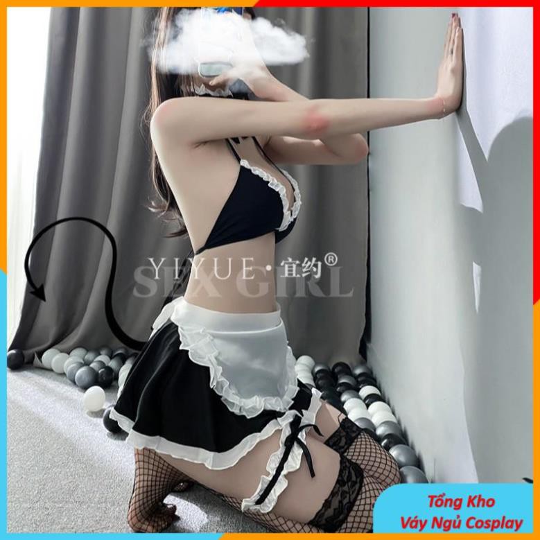 Bộ Đồ Ngủ Cosplay Sexy Cô Giúp Việc Dọn Phòng, Váy Ngủ Hầu Gái Chip Gợi Cảm - HGBI001 | BigBuy360 - bigbuy360.vn